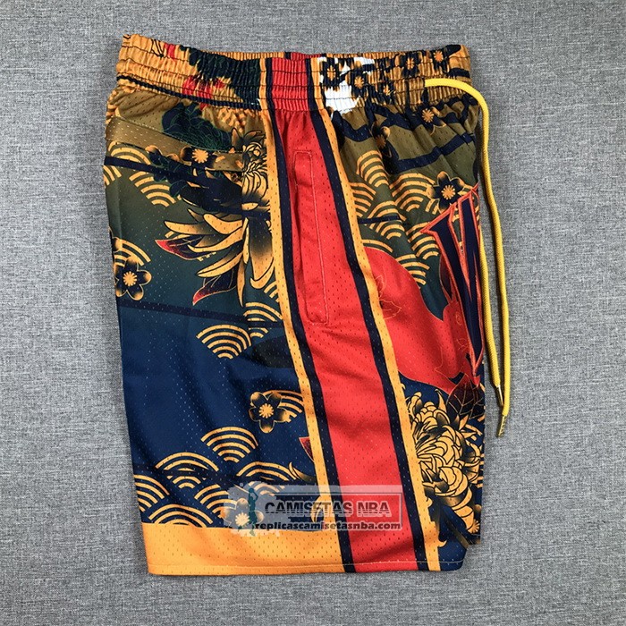 Pantalone Golden State Warriors Lunar New Year Mitchell & Ness Just Don Naranja